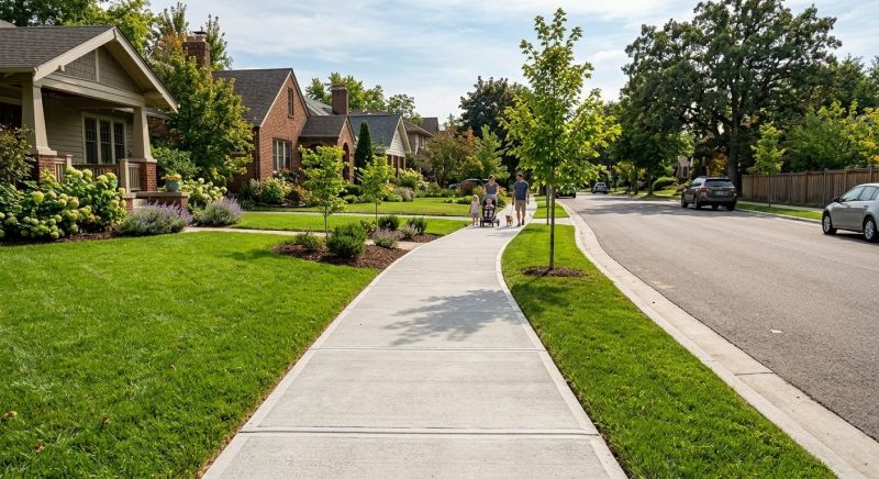 Concrete Sidewalk Installation