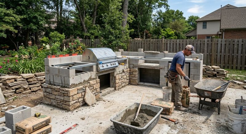 Outdoor Kitchen Construction