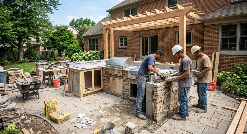 Outdoor Kitchen Construction