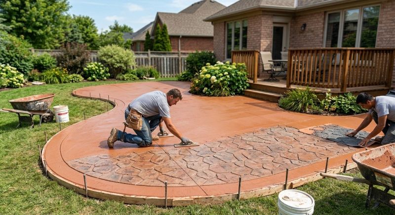Stamped Concrete Installation